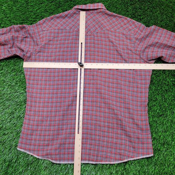 Vintage 80s Wrangler Pearl Snap Western Shirt Mens XL USA Made Plaid Check - Picture 8 of 15